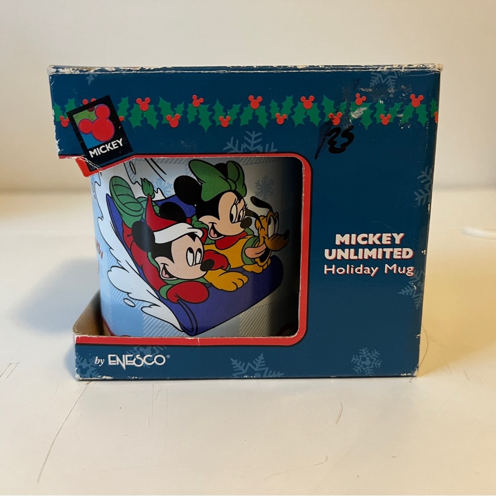Vintage Disney Mickey Mouse Christmas Mug